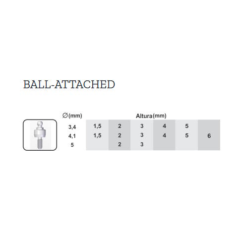 Ball attached 4.1 x 2mm
